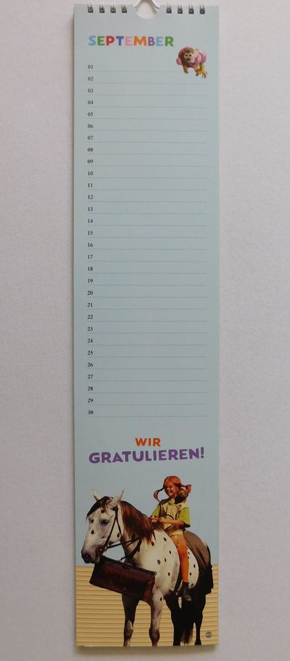 immerwährender Kalender Geburtstagskalender Pippi Langstrumpf in Bonn