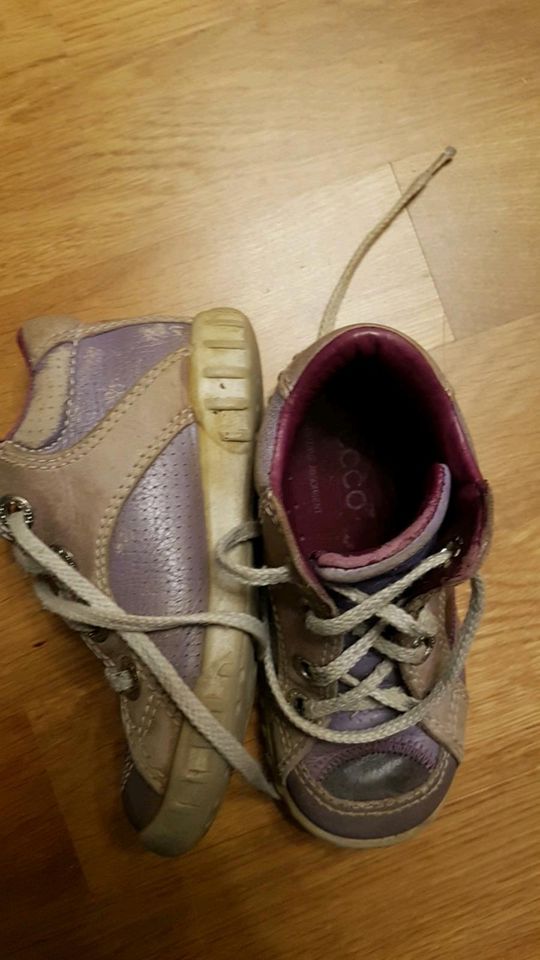 Gr 24 ecco Lederschuh Schnürschuh lila in Erfurt