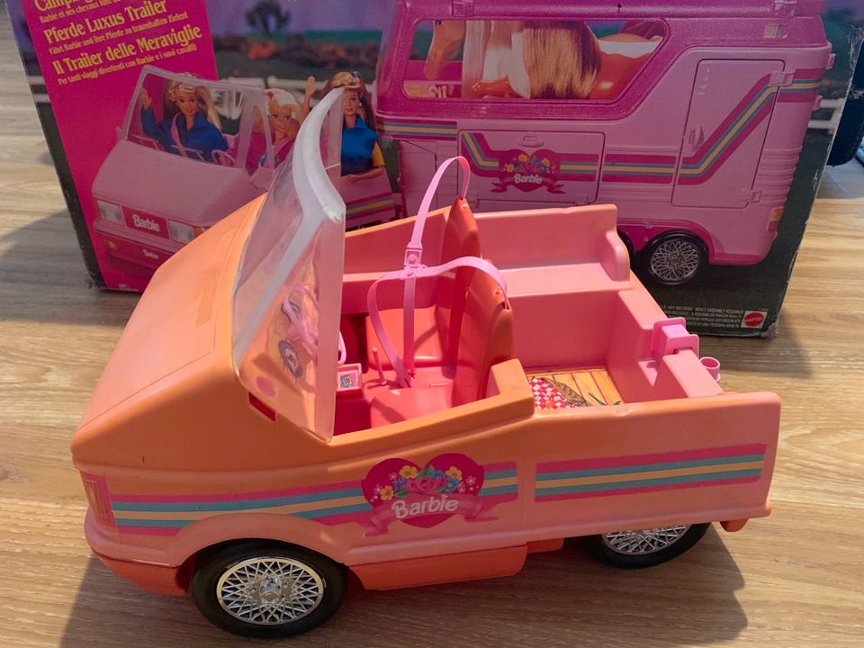 1993 Barbie Pferde Luxustrailer #11839 2 Palamino Stuten Trailer in Marienhof 