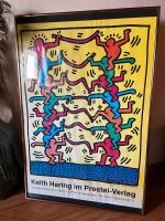 Keith Haring 1985 Poster Pop Art - im Metallrahmen Rahmen Gold Bayern - Niederalteich Vorschau