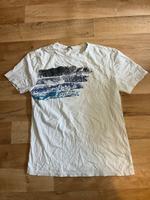 weißes tshirt mit schwarz blauem print in Größe M von C&A Hannover - Linden-Limmer Vorschau