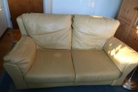 2-Sitzer Couch echt Leder Long Life Sofa maisgelb hochwertig Bayern - Uffing Vorschau