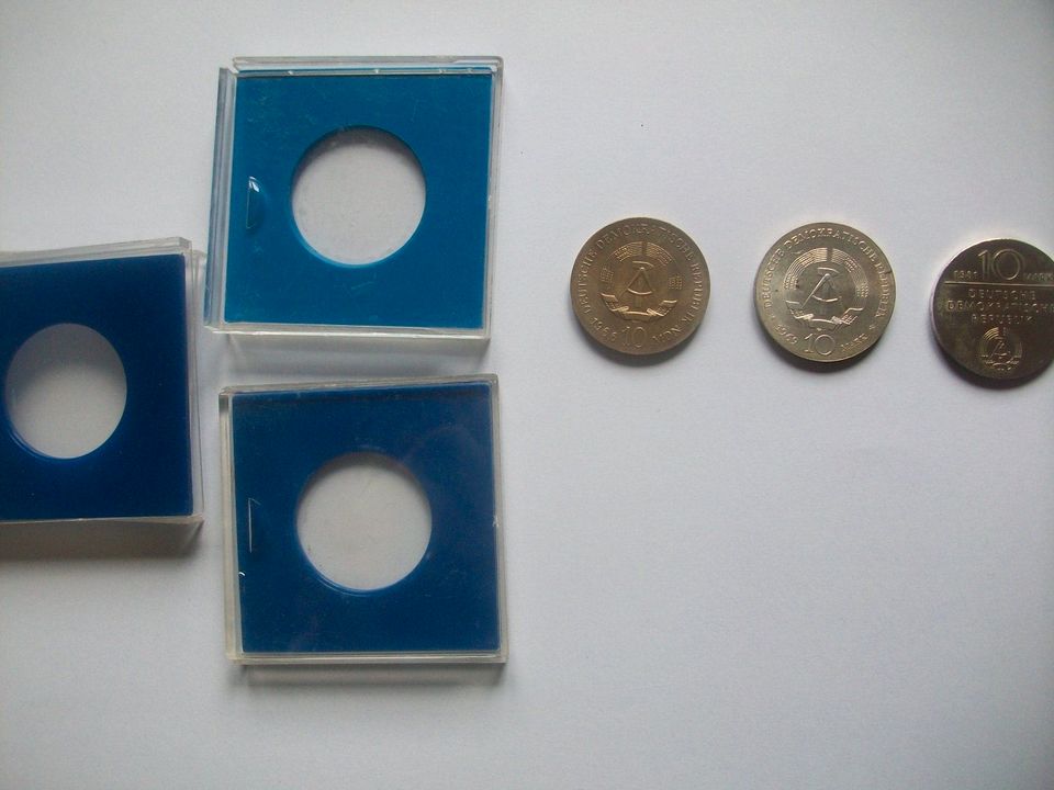 3 DDR 5 Mark Silbermünzen Stempelglanz Tucholsky Einstein Menzel in Leipzig