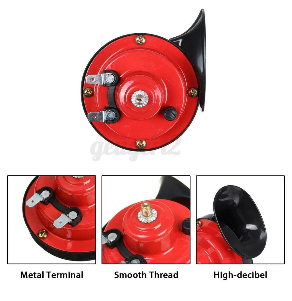 300DB 12V Elektrisch Schnecken Klang Hupe Lufthorn Laut Horn Auto in Hessen  - Bebra, Ersatz- & Reparaturteile