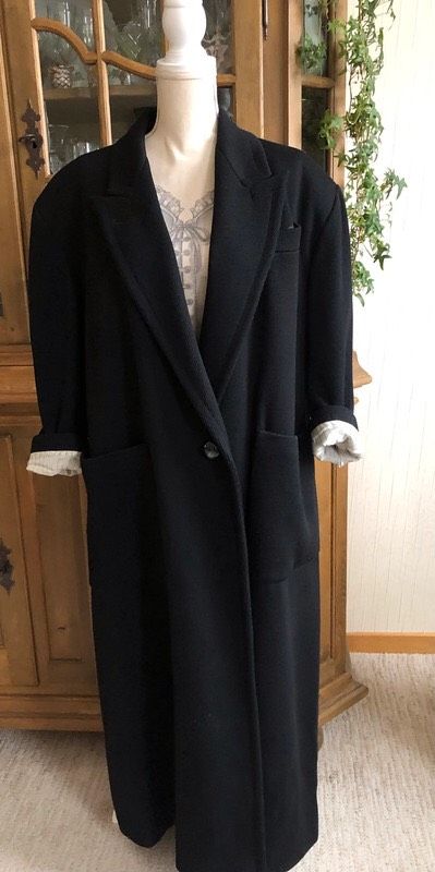 Vintage Mantel Schwarz Unisex Gaultier JPG Bogy’s Onesize Wolle in Hilden