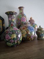 Vase Deckelvase China Bunt gelb Blumen Rheinland-Pfalz - Bad Breisig  Vorschau