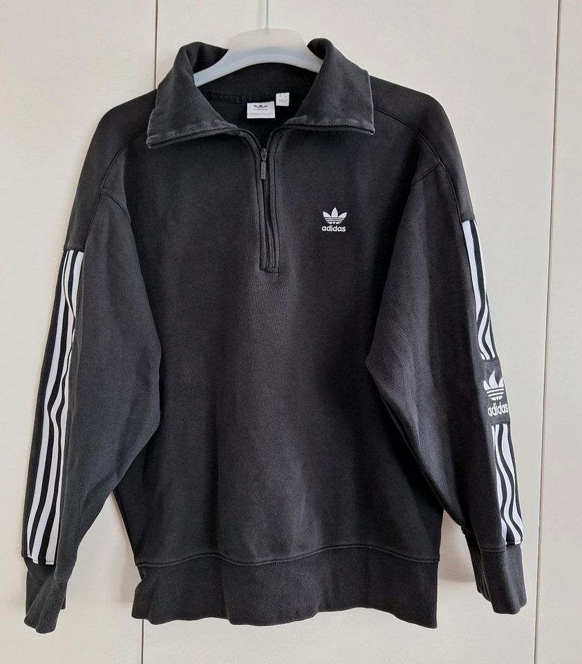 Adidas Pullover Schwarz Weiß Stehkragen in Gr. 38 in Recklinghausen