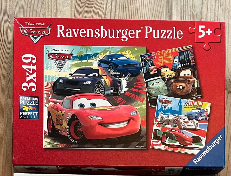 Ravensburger Puzzle, Cars 3 × 49 wie neu in Baunatal