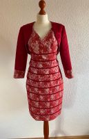 Kleid Gr. 38 weinrot mit Bolero Spitze Glasperlen neu V- Ausschni Bayern - Simbach Vorschau