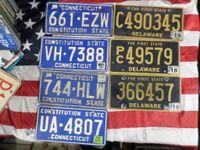 USA Kennzeichen Nummernschild aus Connecticut und Delaware Hessen - Wabern Vorschau