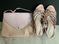 Glitzer Sandaletten • Puderrosa • 35 mit Tasche Kr. München - Ismaning Vorschau