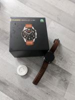 Smartwatch Huawei Watch GT 2 - 46 mm Silber mit Lederarmband Bayern - Glattbach Unterfr. Vorschau