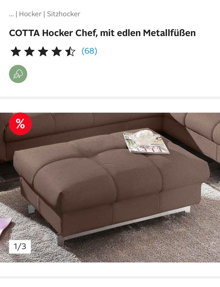 Sofa Garnitur , 3sitzer und Hocker, Luxus-Microfaser, NEUWERTIG in Rostock