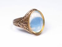 Ring SELENES SCHATZ Vintage Stil handmade Opalglas weiß Mondring Baden-Württemberg - Bad Urach Vorschau