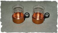 2 Saft Tee Gläser Glas Kupfer DDR Sachsen - Döbeln Vorschau