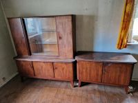 DDR Vitrine + Beistellschrank Sachsen - Olbernhau Vorschau