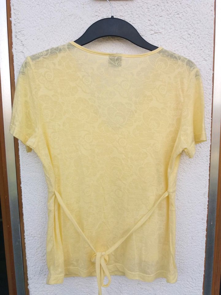 Zagora T-Shirt Sommertop S Gelb mit Blumenmuster in Mötzingen