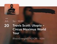 Travis Scott Köln Sitzplatz Tickets 2x 20.07.2024 Thüringen - Erfurt Vorschau