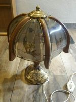 Stehlampe Antik Glas Holz Lampe Brandenburg - Falkensee Vorschau