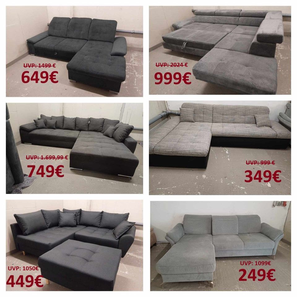 Sofa, Ecksofa, Couch, Wohnlandschaft ab 249€  bis 999€ !! in Bad Nauheim