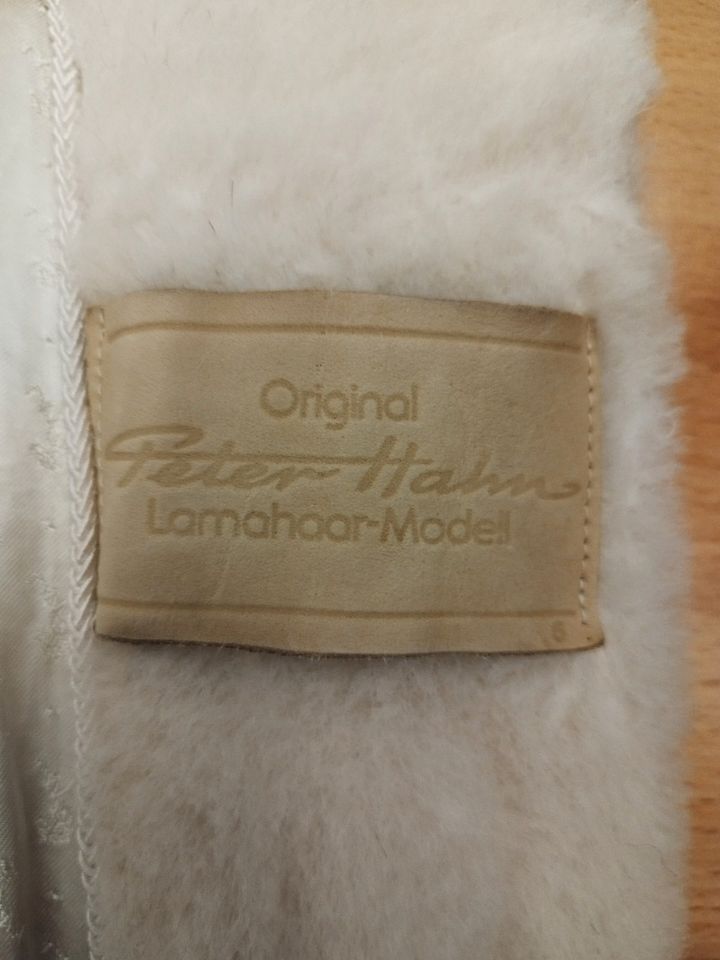 Peter Hahn Mantel Webpelz Teddyjacke Alpaka Lama beige Gr. 34 36 in Berlin