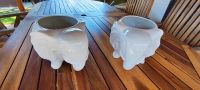 2 Übertöpfe - Elefanten - Keramik - weiß Berlin - Marzahn Vorschau