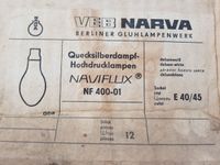 Narva Quecksilberdampf-Hochdrucklampen NAVIFLUX NF 400-01 - NEU Brandenburg - Frankfurt (Oder) Vorschau