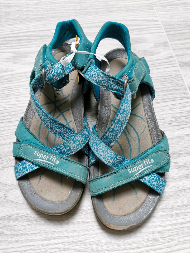 Superfit Sandalen Schuhe 33 blau  Mädchen Klettverschluss in Oldisleben