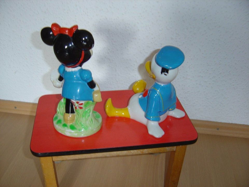 Donald Duck und Minnie Mouse Figuren Walt Disney Porzellan vintag in Augsburg