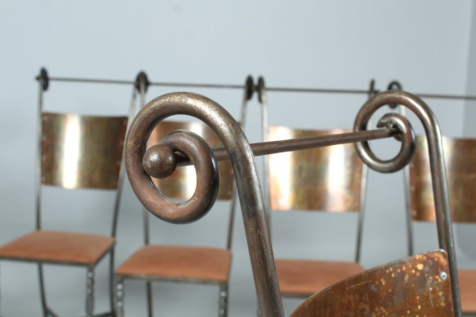 Acht außergewöhnliche Stühle aus Metall, Schmiedeeisen in Gievenbeck