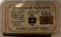 3 x Certificate of Authenticity One Grain 24 Karat Gold USA 99.99 Friedrichshain-Kreuzberg - Friedrichshain Vorschau