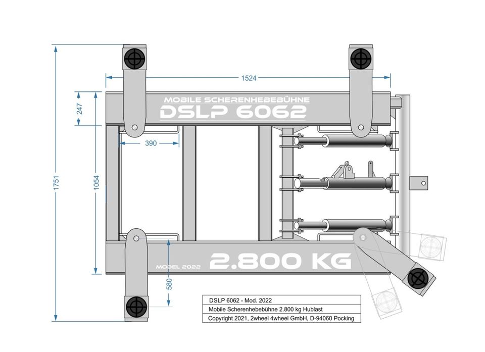 Mobile Scherenhebebühne 2.8T (DSLP 6062) Lizenzmodell 2022 in Neutraubling