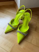 Zara Schuhe neon grün Slingback Sandalen Glitzer 37 Kr. München - Ottobrunn Vorschau