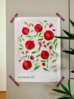 Aquarell Unikat Granatapfel Interior Design Kunst Wallart Bayern - Aschaffenburg Vorschau