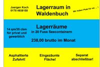 Lagercontainer 20 Fuss, Stellfäche, Lagerfläche, Lagerplatz, Baden-Württemberg - Waldenbuch Vorschau