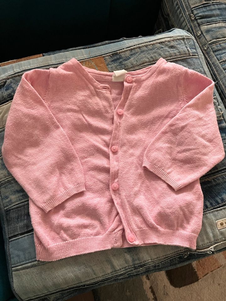 Baby Kleinkind Mädchen Strickjacken pink weiß 80 in Kaarst