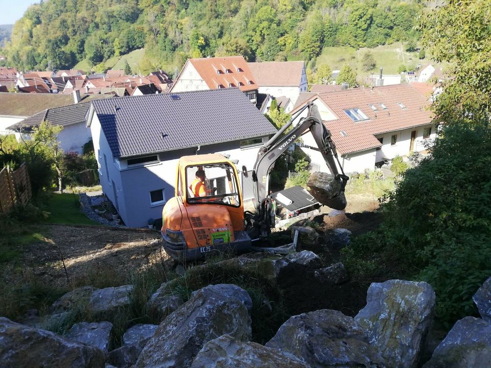 Hangabsicherung - Natursteine, Mauerscheiben, Gabionen uvm. in Geislingen an der Steige
