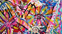 Kunst Gemälde Bild Abstrakt Farbenfroh Ibiza 70x100cm Unikat Hessen - Dietzenbach Vorschau