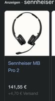 Sennheiser MB Pro 2 Bluetooth Headset Baden-Württemberg - Pforzheim Vorschau