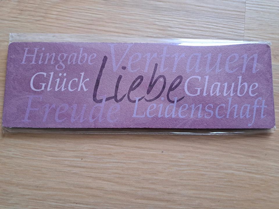 Schild "Liebe, Glück, Vertrauen, Freude, etc.", Neu in Dörzbach