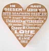 Wanddeko Holz Herz Spruch groß Impressionen Neuwertig Nordrhein-Westfalen - Wassenberg Vorschau