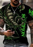 Herren Bequemes Kurzarm T-Shirt mit Skorpion Print Neu Bayern - Kötz Vorschau