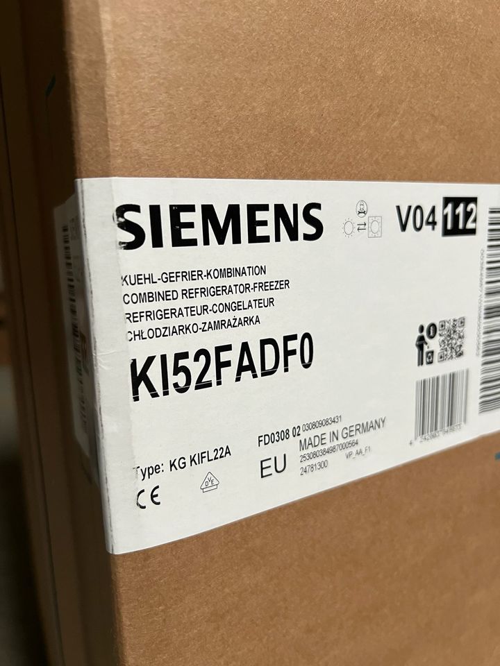 Kühlschrank NEU Siemens IQ700  KI52FADF0 Kühl-Gefrierkombination in Ingolstadt