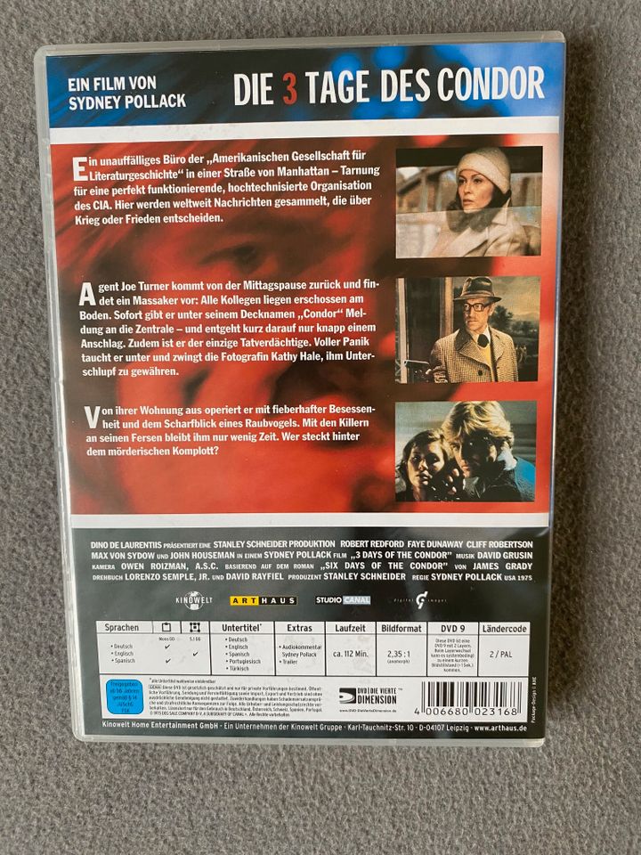 Die 3 Tage des Condor  Robert Redford  DVD wie Neu in Schwerin