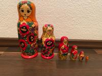 DDR Matroschka 6 teilig Set 28 cm Kunstgewebe Vintage Thüringen - Camburg Vorschau