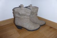 Graue Lederstiefeletten City Walk Cowboy Western Gr. 39 Hessen - Seligenstadt Vorschau