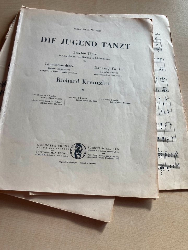 Die Jugend tanzt Leichtes Tanzalbum R. Krentzlin Ed Schott 2502 in Pirmasens