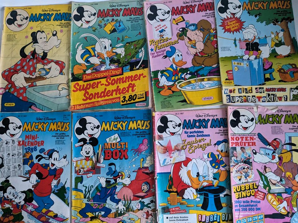 9 Mickey Mouse Hefte 1986/1987 in Bayreuth