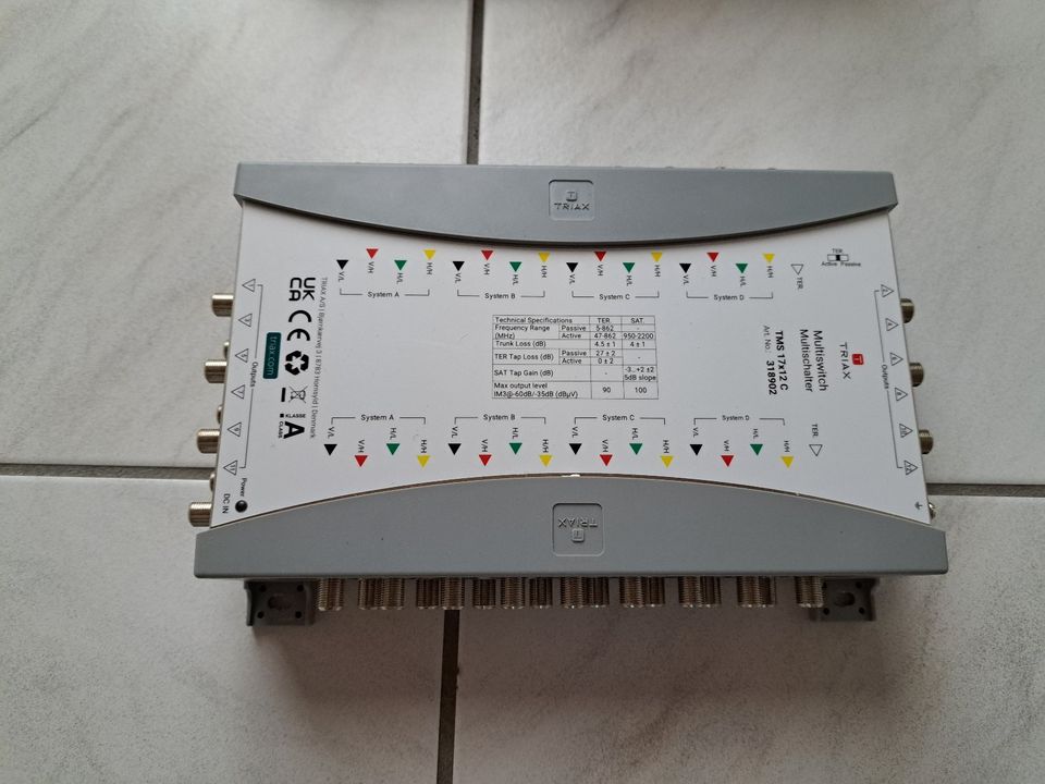 Multischalter Triax TMS17x12C 17 Ein/Ausgänge für 12 Teilnehmer in Aachen