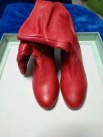 Stiefel rot gr. 39, Leder Thüringen - Jena Vorschau